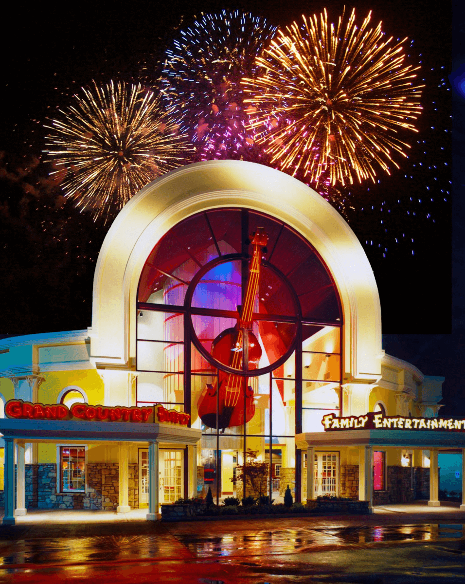 Grand Country Music Hall With Fireworks